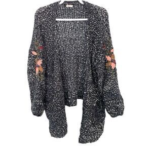 Dreamland Crochet Chunky Knit Embroidered Sweater